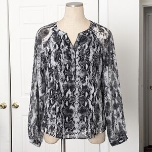 Calvin Klein Monochrome Snake Print Blouse